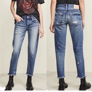 MOUSSY Vintage Kelley Tapered Jeans Denim Straight Leg in Dark Blue 30 Japanese